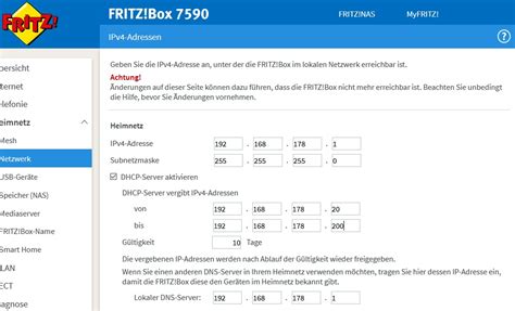 dhcp server aktivieren fritzbox
